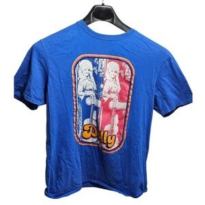 Dolly Parton Graphic T Shirt Blue‎ Gildan Softstyle Womens Size Large